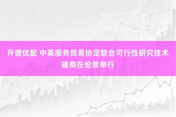 开源优配 中英服务贸易协定联合可行性研究技术磋商在伦敦举行